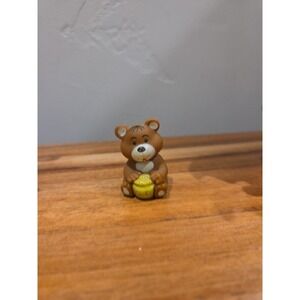 Vintage Pencil Topper 1980 R. Dakin & Co. Brown Teddy Bear w/Honey Pot Hong Kong